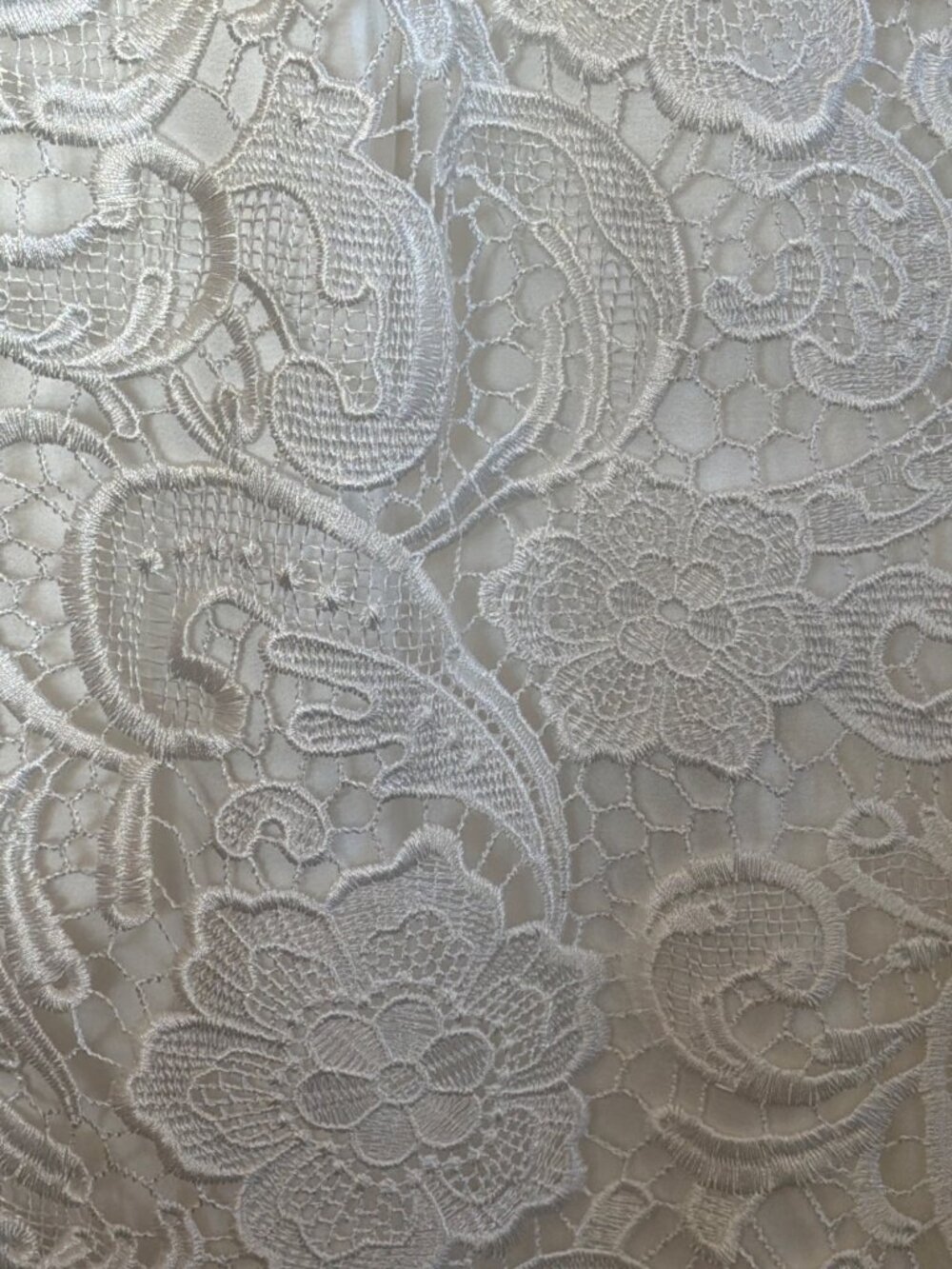 Adrianna Papell Ivory Lace Sleeveless Sheath Dress Illusion Neckline Size 10 NWT - Picture 7 of 16